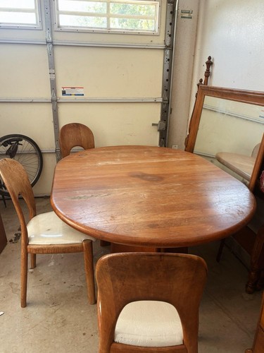 Wood piece dining table set - dining,
