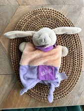 Doudou et Compagnie bunny comforter soft toy purple rabbit blankie bisous