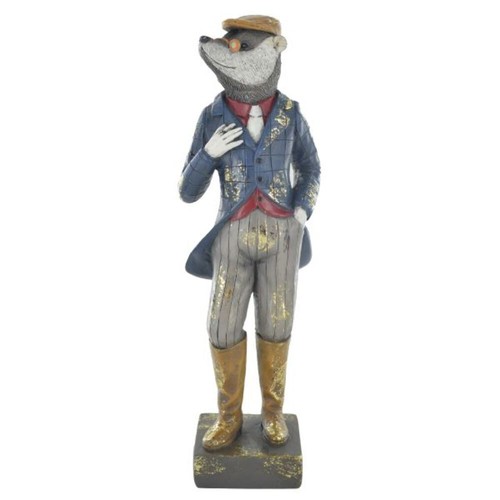 Dapper badger statue novelty - badger,