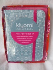 WH Smith Kiyomi Design Collection Passport Holder Unused Boxed Pink & Blue