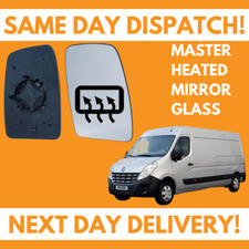 For Renault Master 2010-2020 Heated Door Wing Mirror Glass UK Right Drivers Side