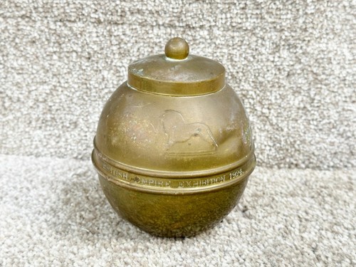 Vintage brass tea caddy - vintage,