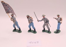 Britains Swoppets - ACW - Confederates x 4 - Good Condition 