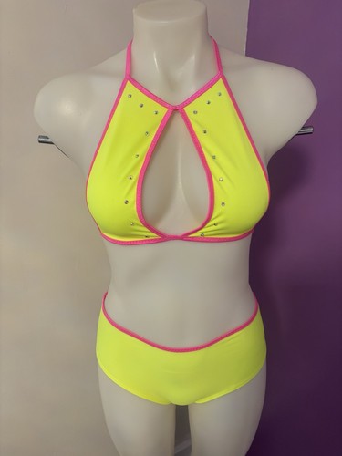 Neon yellow pink 2 piece - &,