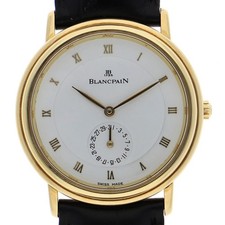 Blancpain 4795-1418-58 Villeret Disc Calendar WATCH white 18K Yellow Gold AT