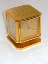 1985 Tiffany & Co Swiss Brass Desktop Clock Weather Station