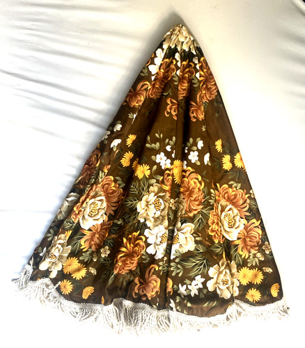 Vintage orange brown floral - vintage,