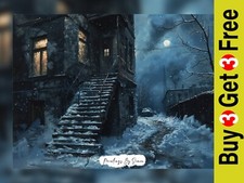 Serene Moonlit Winter Scene