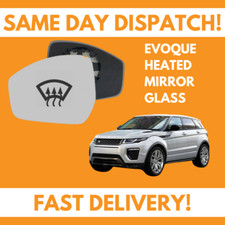 For Range Rover Evoque 2015-2020 Heated Wing Mirror Glass Left Passenger Side