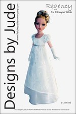 Regency Dress Doll Clothes Sewing Pattern for Ellowyne Wilde Tonner