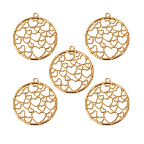 5pcs round heart - 5pcs,