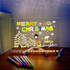 Erasable Children Drawing Boards LED Bedroom Night Lamp