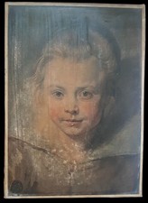 Portrait Of A Child Rubens Reproduction Painting Art On Wooden Board
