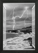 Window view Storm coastal