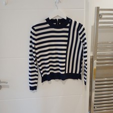 Topshop Navy & White Striped