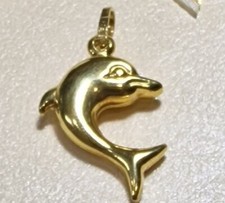 9ct Gold Dolphin Pendant/