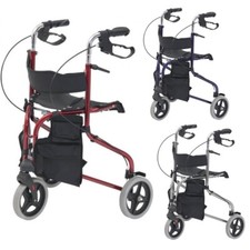 Lightweight folding tri walker with seat and bag 3 wheel walker walker DEMO
