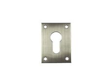 Rectangle Satin Stainless Escutcheon Lock Keyhole Cover Repair FlatPlate-47x63.5