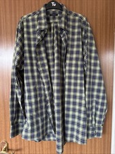 Viyella Men's Long Sleeve Shirt Blue Green Check X Large Used
