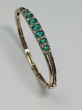 9CT GOLD DIAMOND & EMERALD