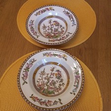 2 Washington Pottery Indian Tree Pattern 1950's/1960's Serving Bowls England
