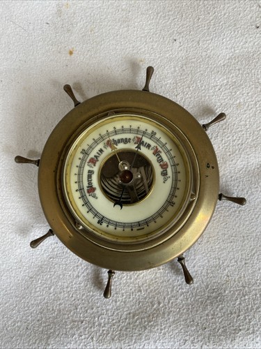 Vintage brass ships - vintage, wheel