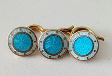 Antique Guilloche Enamel Stud