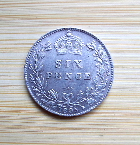 1895 sixpence queen victoria - 1895,