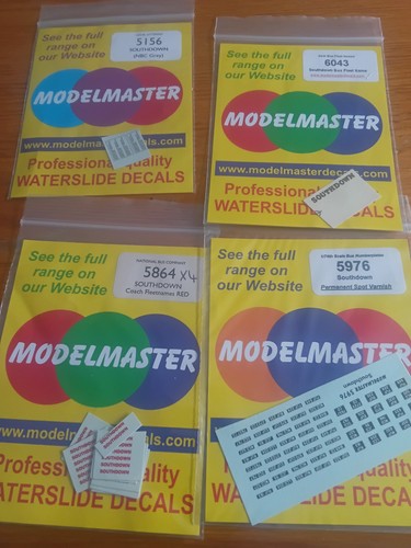 Modelmaster decals southdown - modelmaster, decals.