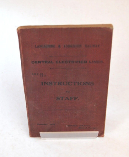 Railway rule book - lancashire, &