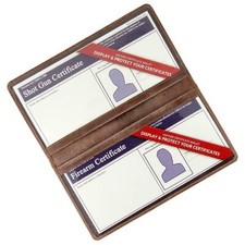 The Original Double Shotgun & Firearm Certificate Wallet/Holder: Oiled Leather