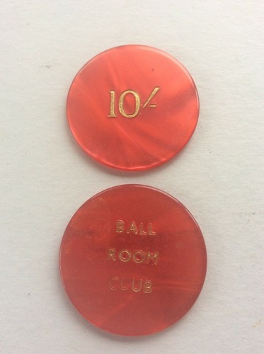 Vintage red shilling - red, casino