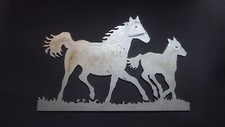 CNC Steel Cutout of Horses - House Sign - Decor  - Weather Vane