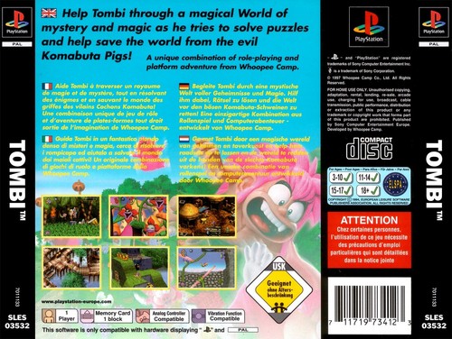 Tombi ps1 rear - inlay, only