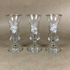 Set of 3 Vintage Dessert Wine or Liqueur Glasses