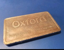 10oz VINTAGE SILVER BAR.  OXFORD