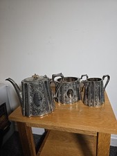 Vintage 3 piece Silver Plated EPNS Tea Set Made In England