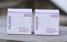 (2) TriLASTIN Maternity Stretch Mark Prevention  & Healing Cream 4oz - New