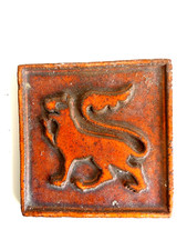 ANTIQUE ENCAUSTIC FLOOR TILE