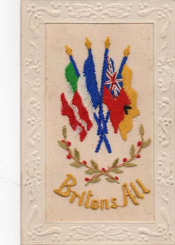 Ww1 patriotic embroidered silk - patriotic,