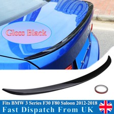 FOR 2012-2018 BMW 3 SERIES F30 F80 MP STYLE REAR BOOT SPOILER LIP GLOSS BLACK