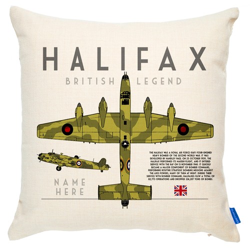 Halifax bomber cushion - bomber,