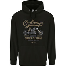 Challenge Legend Custom Chopper Motorbike Mens 80% Cotton Hoodie