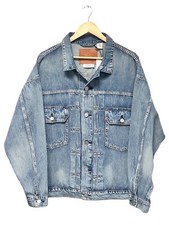 Levi Premium Big E Type II Trucker Jacket Oversized Denim Cinch Retro Casual L