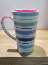 Whittard of Chelsea Tall Latte Mug Striped, Great Condition
