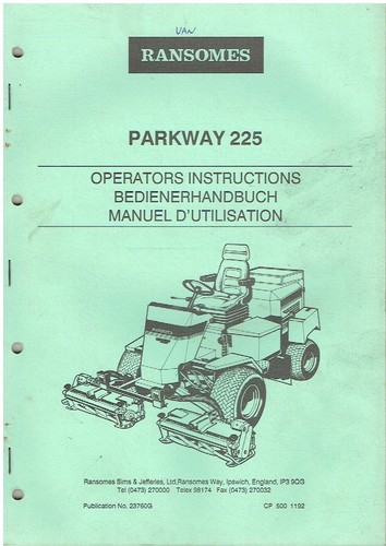 Ransomes parkway 225 - 225, ride-on