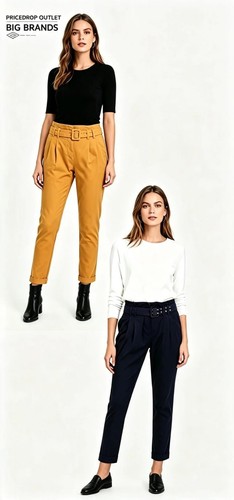 Belted trousers mustard - m&s, /
