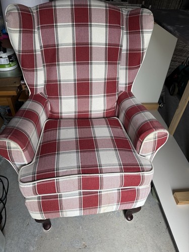 Fabric high back armchair - high,