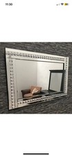  Large Art Deco Wall Glass Crystal Frame mirror  Home Decor 120cm x 80cm