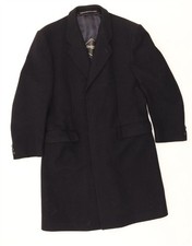 ODERMARK Mens Overcoat UK 36 Small Navy Blue Wool JX01